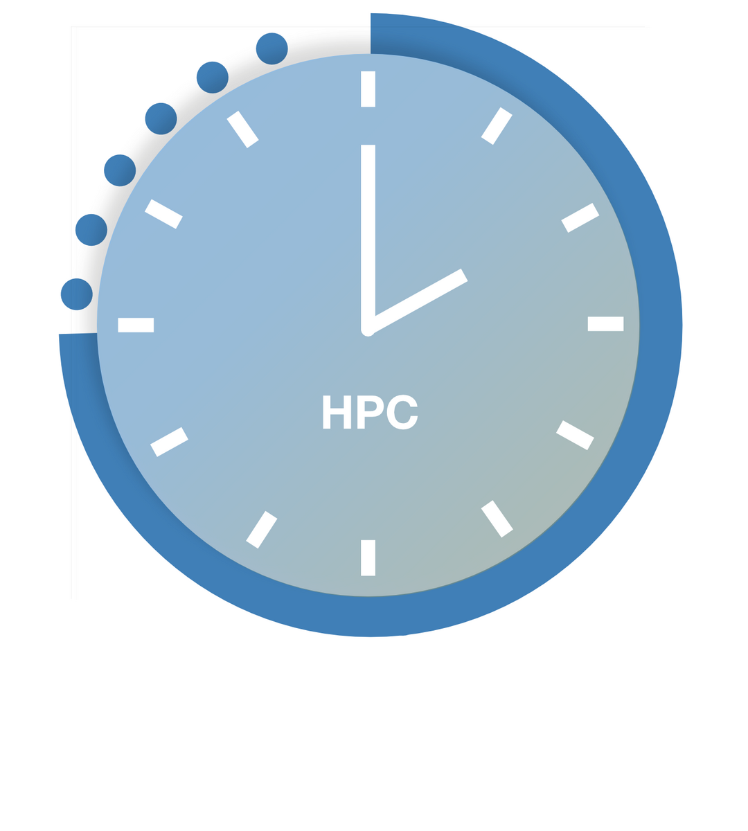 Graphic of a clock with time 2 o'clock